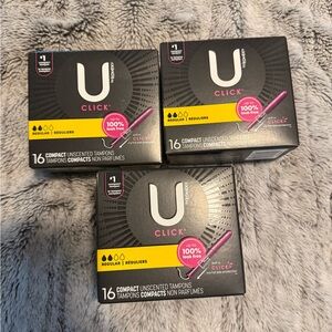 3 boxes of Kotex Click tampons ( NIB)